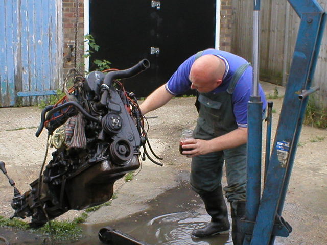 Dave Cleans Engine